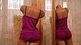 Жіноча нічна піжама Galina R 08 на брелях Фіолетів, фото 4