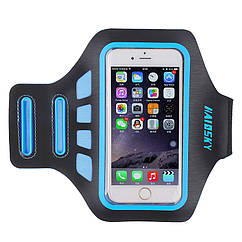 Спортивний чохол на руку для смартфонів Sea&sky розмір телефона 14х7 см блакитний