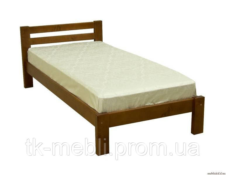 Ліжко односпальне дерев'яне Антрацит