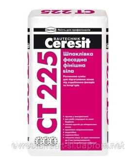 Фасадна фінішна шпаклівка Ceresit CT-225 біла