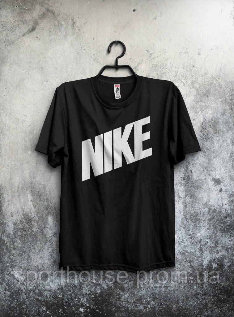 Чоловіча футболка Nike, чоловіча футболка Найк, спортивна, брендовий, бавовна,чорна S