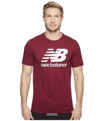 Чоловіча футболка New Balance, чоловіча футболка Нью Баланс, спортивна, брендовий, червона, S