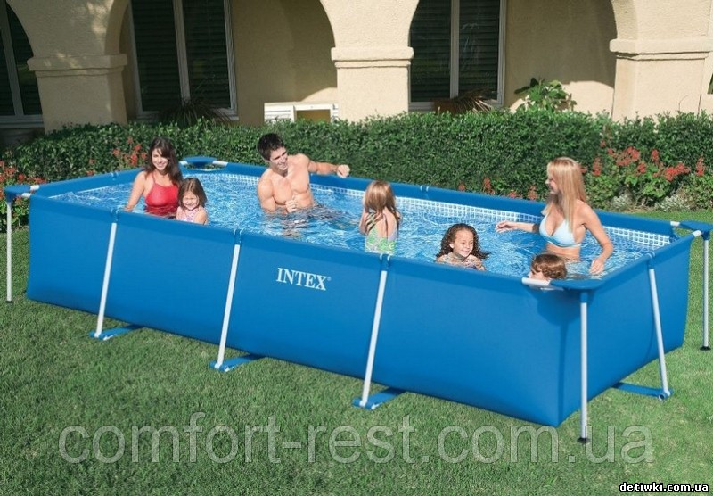 Прямоугольный бассейн Intex Rectangular Frame Pools (4,5x2,2x0.85m) - фото 1 - id-p33393168