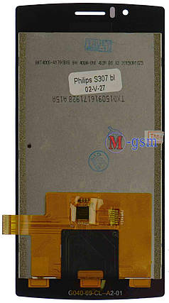 LCD модуль Philips S307 чорний, фото 2