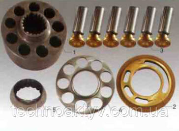 Гидравлический насос Yuken A3H100 1. Поршневой блок - 1 2. Клапанная плита - 1 3. Поршень - 9 4. Стопорная пластина - 1 5. Направляющая - 1 Гидравлический насос Yuken A3H100 1. Поршневой блок - 1 2. Клапанная плита - 1 3. Поршень - 9 4. Стопорная пластина - 1 5. Направляющая - 1