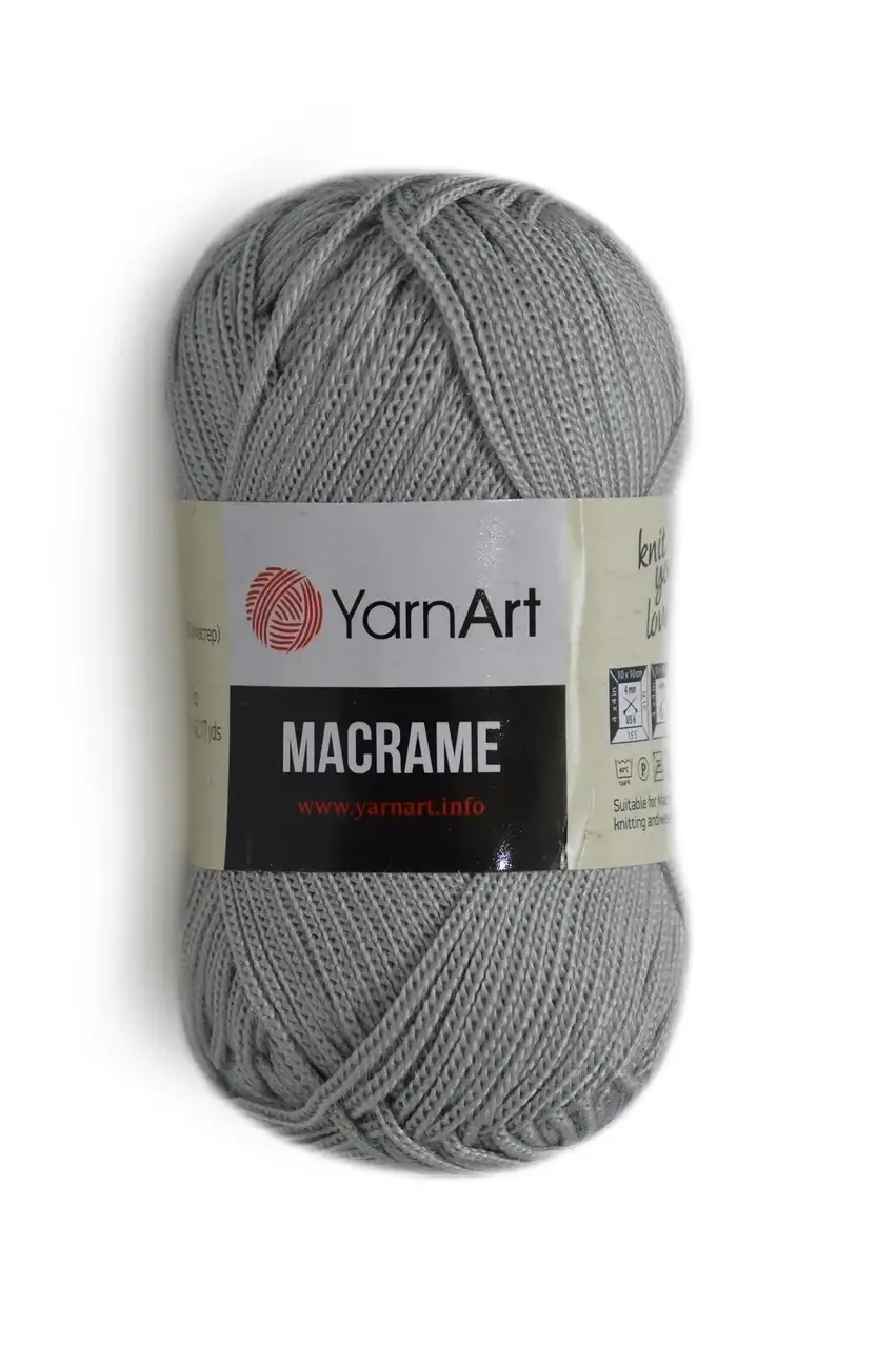 

Пряжа YarnArt Makrame Ярнарт Макраме 100% полиэстер, Турция 149- серый