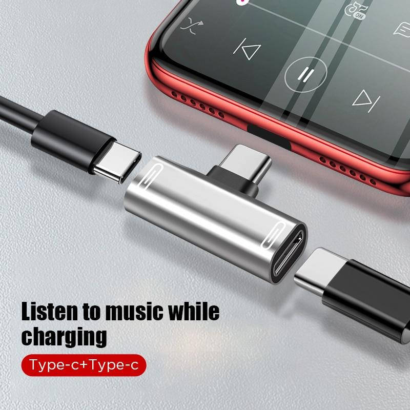 

Переходник 2в1 Type-C на Type-C /Type-C адаптер, Серый