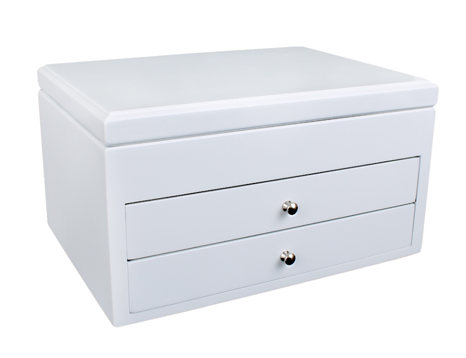 

Шкатулка для украшений, органайзер для хранения украшений с зеркалом, 16*28*20,5 см, Белый