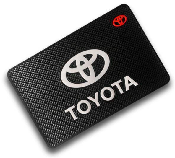 

Противоскользящий силиконовый коврик на торпеду авто с логотипом "Toyota"
