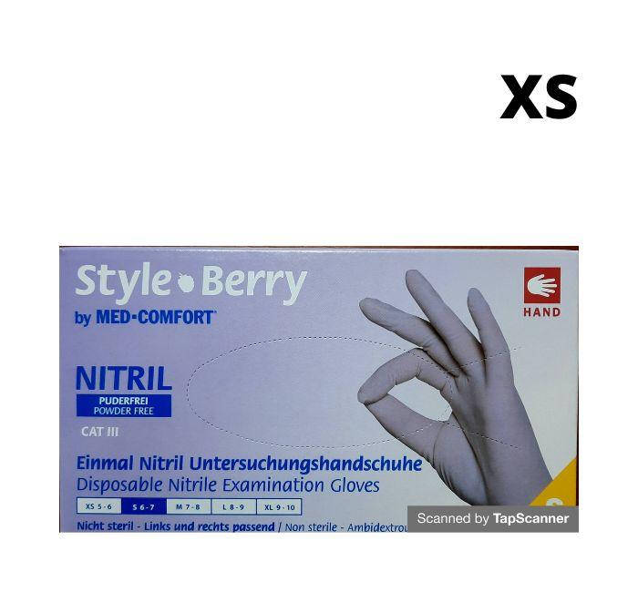 

Перчатки нитриловые , Style Berry 100шт\уп ягода текстурированные, Фиолетовый