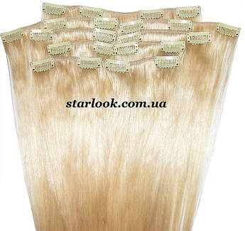 Набір натурального волосся на кліпсах 66 см відтінок No613 160 грамів