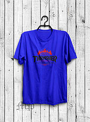 Чоловіча футболка Thrasher, чоловіча футболка Трешер, спортивна, брендовий, синя, S