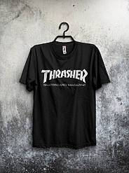 Чоловіча футболка Thrasher, чоловіча футболка Трешер, спортивна, брендовий, чорна, S