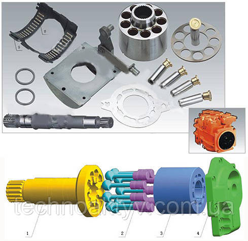 Гидравлический насос Sauer 90-030/042/055/075/100/130/180/250 1. Клапанная плита - 1 Клапанная плита - 1 Клапанная плита - 1 2. Поршневой блок - 1 3. Поршень - 9 4. Стопорная планка - 1 5. Наклонная шайба - 4 6. Ведущий вал (насос) - 1 7. Ведущий вал (двигатель) - 1 8. Подшипник - 2 9. Вкладыш - 2 Гидравлический насос Sauer 90-030/042/055/075/100/130/180/250 1. Клапанная плита - 1 Клапанная плита - 1 Клапанная плита - 1 2. Поршневой блок - 1 3. Поршень - 9 4. Стопорная планка - 1 5. Наклонная шайба - 4 6. Ведущий вал (насос) - 1 7. Ведущий вал (двигатель) - 1 8. Подшипник - 2 9. Вкладыш - 2