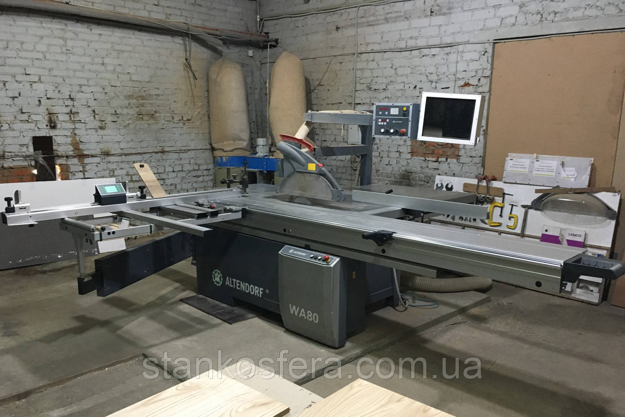 Форматний верстат Altendorf WA80X б/у 2013г. з цифровою лінійкою та моторизованим переміщенням правого упору