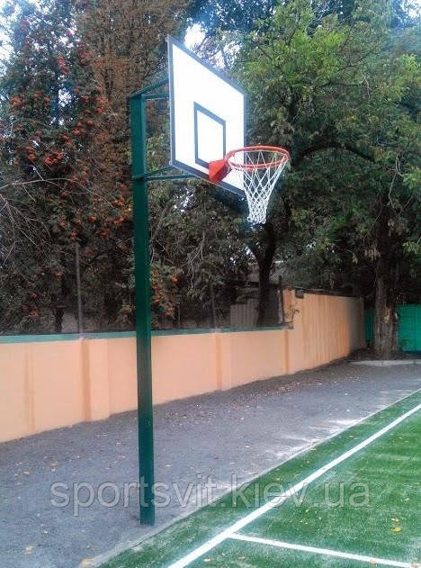 Комплект баскетбольний: стійка, щит з фанери ламинованої , кошик та сітка