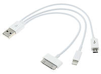 Зарядный кабель 3 в 1 USB - micro USB, для Iphone4/5/6