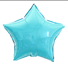 Фольгований повітряна куля зірка блакитна тіффані 45 см