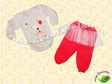 Комплект для новонароджених "Мишеня" (боді+штанці) інтерлок р. 62 див.