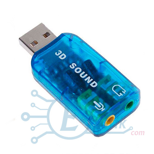 Зовнішня USB звукова карта, 3D sound card 5.1