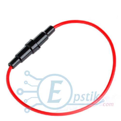 Тримач запобіжника 5х20мм з проводами, фото 1