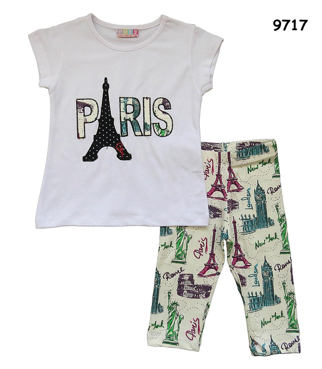 Летний костюм Paris для девочки. 86-92 см - фото 1 - id-p330654432