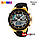Чоловічий наручний годинник skmei 1016 Золотистий, фото 2