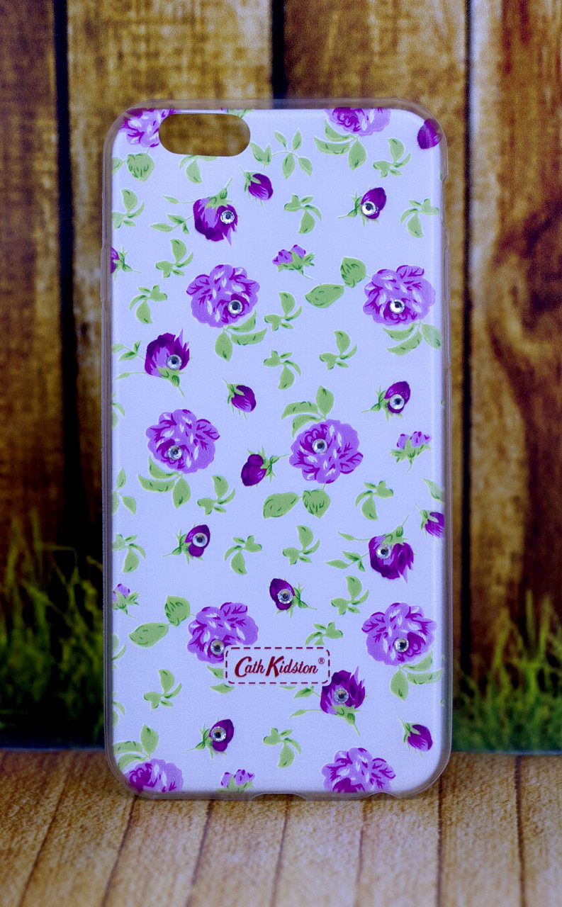 Силіконовий чохол зі стразами і квітами для Айфон 6 Diamond Silicone iPhone 6 Cath Kidston Wedding Flowers