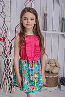 Платье детское с цветами Коралл-Цветы 98
