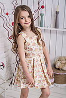 Платье хлопковое детское для девочки с цветами Букет 98