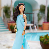 Колекційна лялька Barbie Висока мода Аквамаринова сукня, фото 6