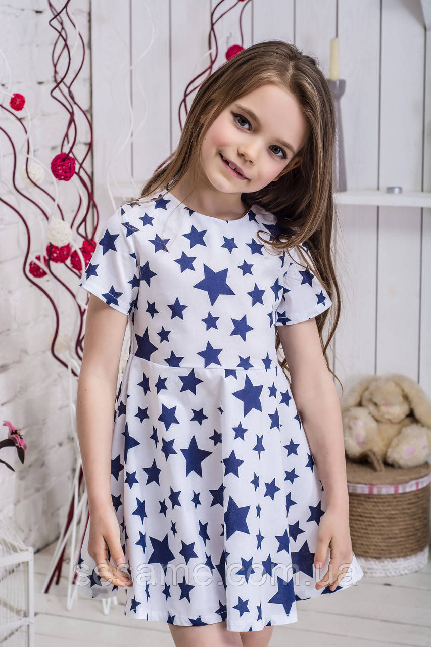 Платье для девочки летнее детское Звездочка 116 - фото 1 - id-p101766972