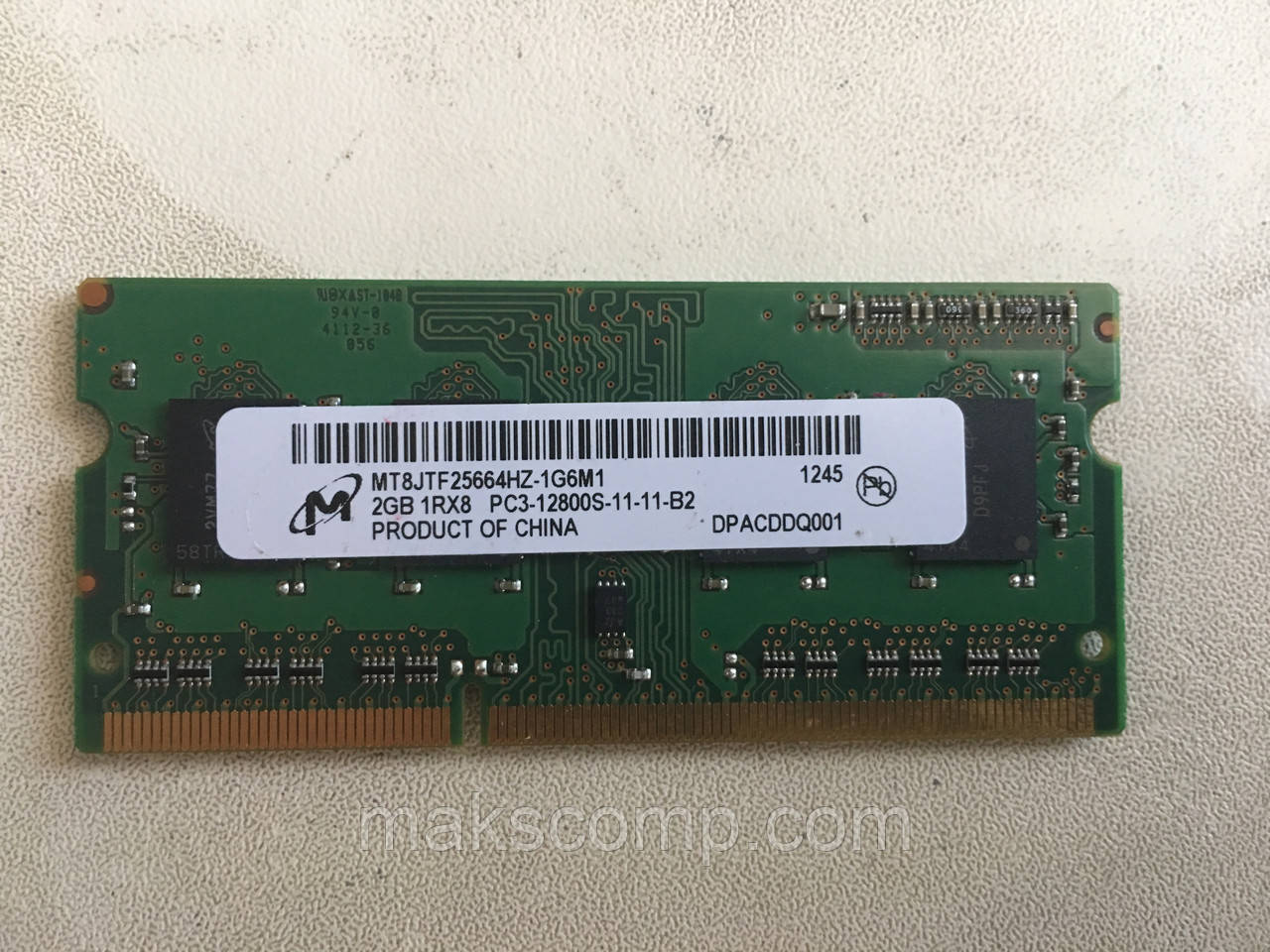 Micron 2Gb So-dimm PC3-12800S DDR3-1600 (MT8JTF25664HZ-1G6M1)
