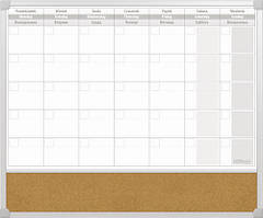 Дошка планер 2х3 на ТИЖДЕНЬ, магнітна/пробкова поверхню 60x50 (TPC01/C65)