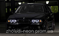 Ангельские глазки на bmw E39 CCFL. Angel eyes CCFL BMW E39. Цвет - белые