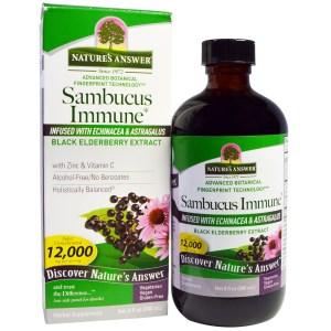 Бузина Імунна формула (Sambucus Immune) 240 мл 12000 мг лікування грипу, застуди, кашлю nature's Answer USA