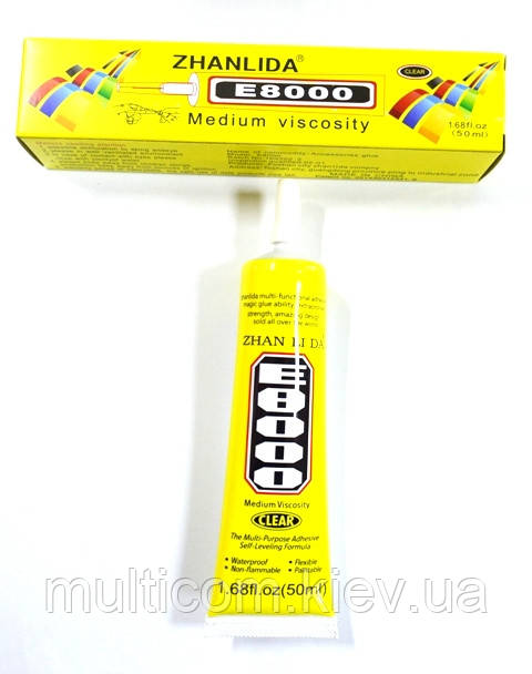 15-01-033. Клей герметик E8000, 50мл, прозорий