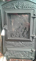Печные Дверцы(дверки) Чугунные со Стеклом "Пламя Арочные".В Наличии