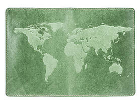 Обкладинка для паспорта VIP (фісташковий) тиснення "WORLD MAP", фото 4