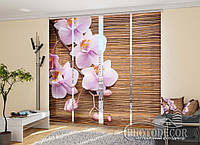 Японские фото шторы "Орхидея и дерево" - Любой размер. Читаем описание!