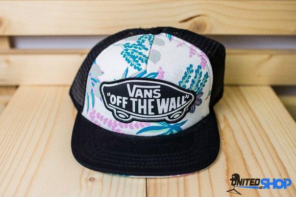 Кепка тракер Vans — Flowers Print White (Бейсболка Сніпбек)