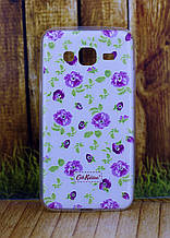 Силіконовий чохол зі стразами і квітами для Samsung J320 (J3-2016) Cath Kidston Wedding Flowers