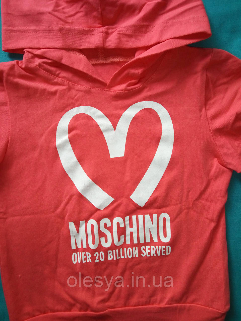 Літній комплект на дівчинку Moschino Туніка бриджі Розмір 110, фото 1