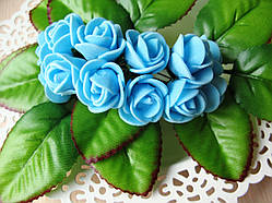 Троянди з латексу блакитні — набір 12 шт.