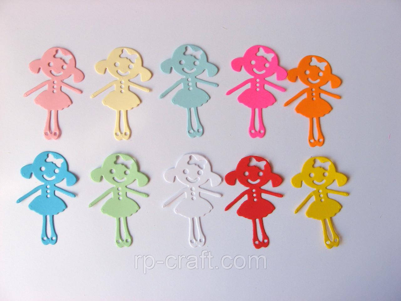 Вирубка з картону.  Лялька, 34х58 мм, фото 1