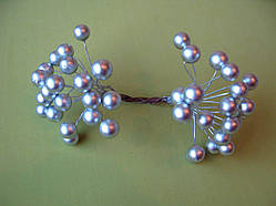 Ягоди гладкі 10 мм срібні