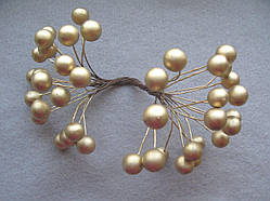 Ягоди гладкі 10 мм золоті