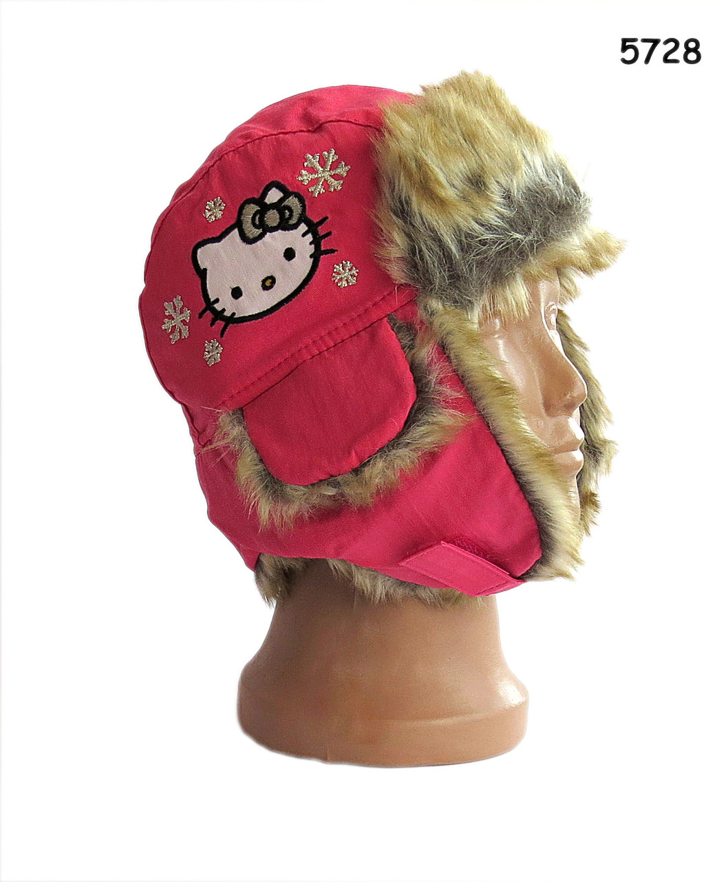 Зимова шапка Hello Kitty для дівчинки. 49 см