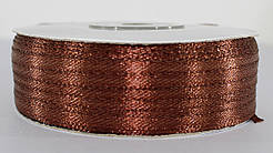 Стрічка атласна. Колір коричневий. Ширина — 0,3 см, довжина — 123 м