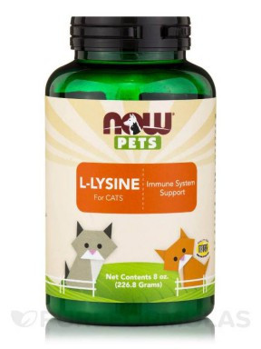 Лізин для кішок/NOW — PETS L-Lysine for Cats (226.8 g)